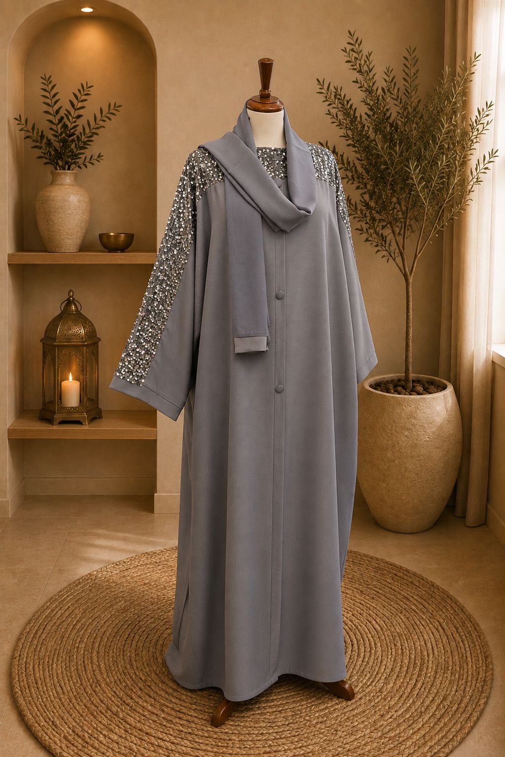 A1062 Crinkle Nada Abaya