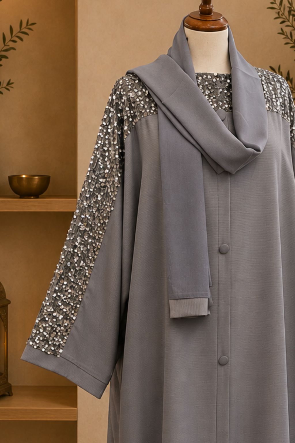 A1062 Crinkle Nada Abaya