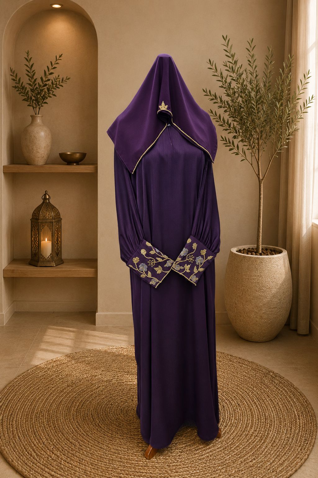 A1400 Korean Crinkle Nada Abaya