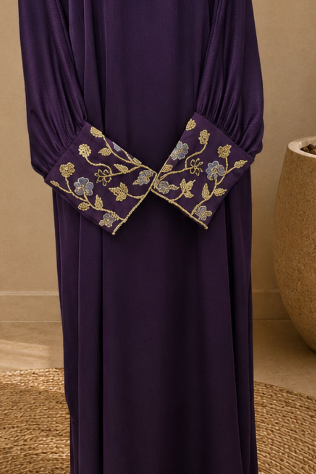 A1400 Korean Crinkle Nada Abaya