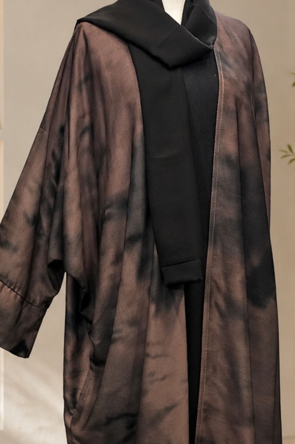 A1601 Tie Dye Crinkle Abaya