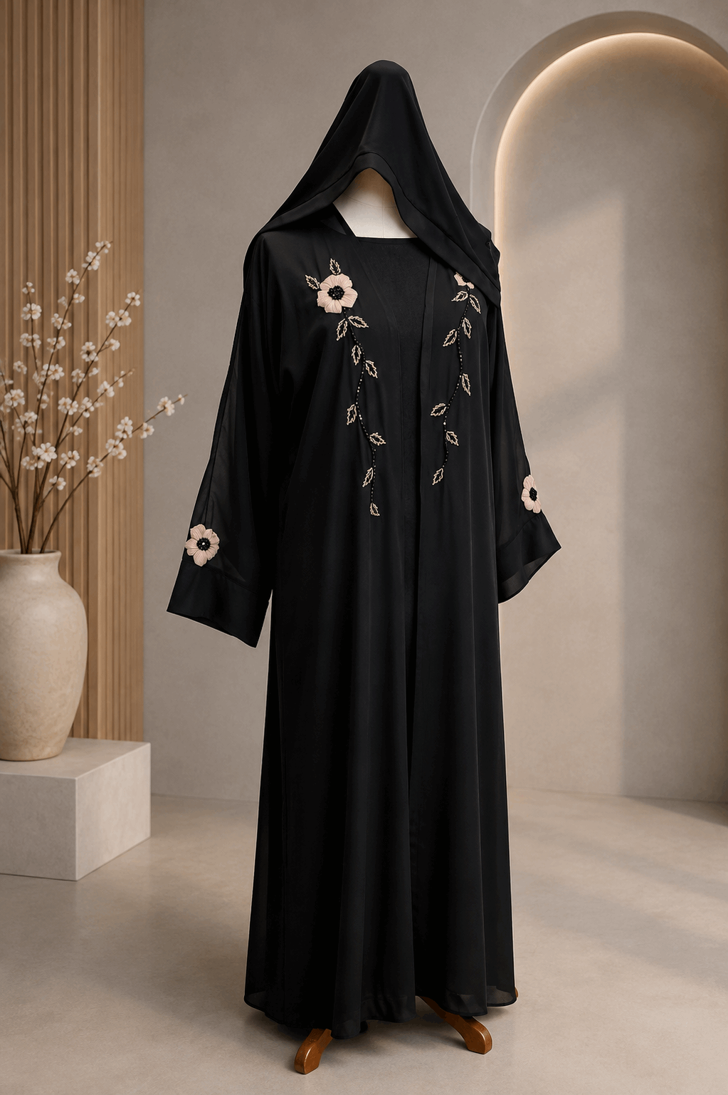 A1688 Chiffon Abaya