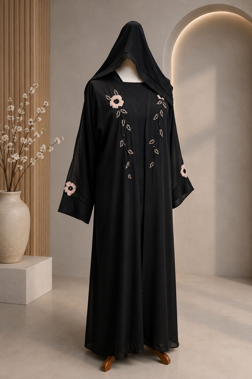 A1688 Chiffon Abaya