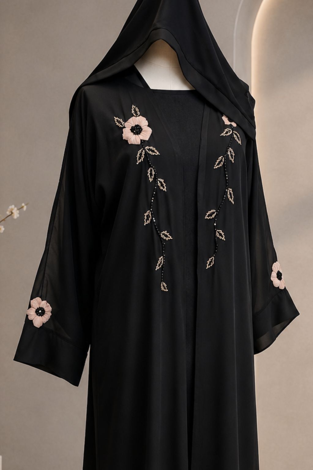 A1688 Chiffon Abaya