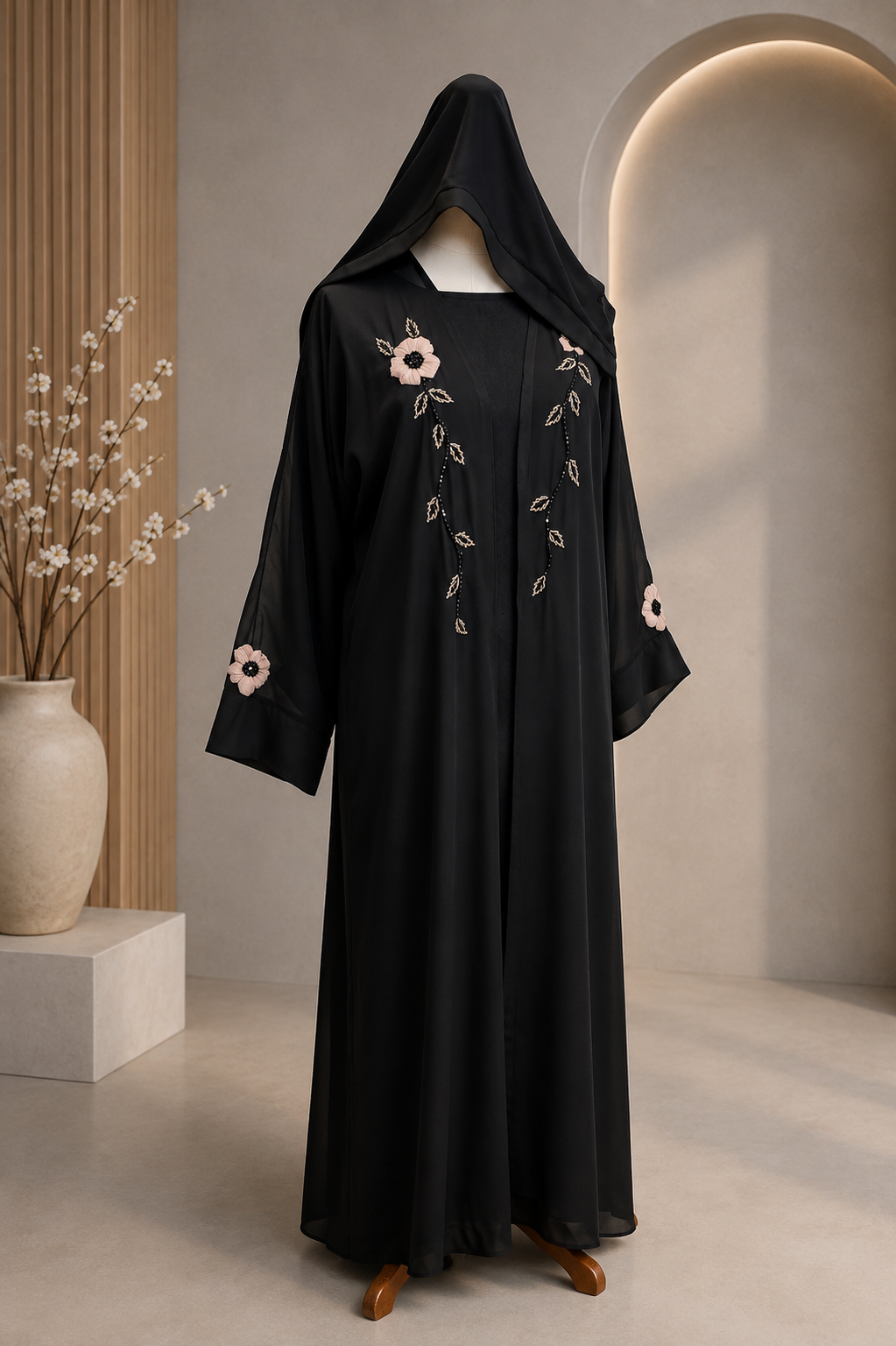 A1688 Chiffon Abaya