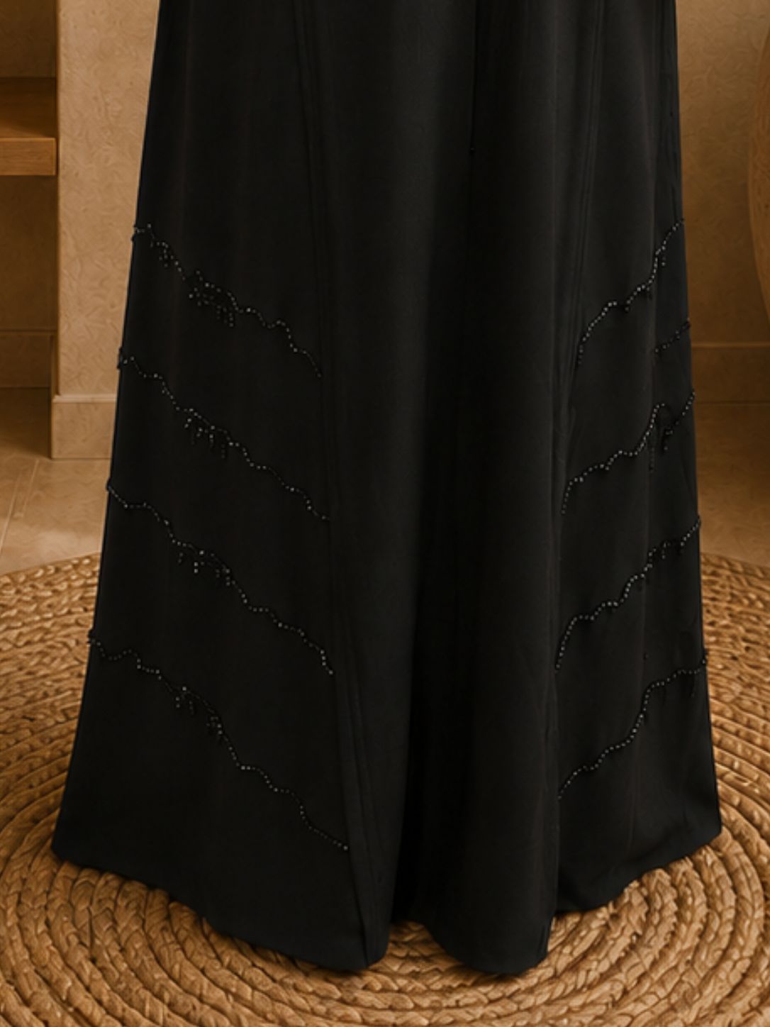 A780 Denim Crepe Abaya