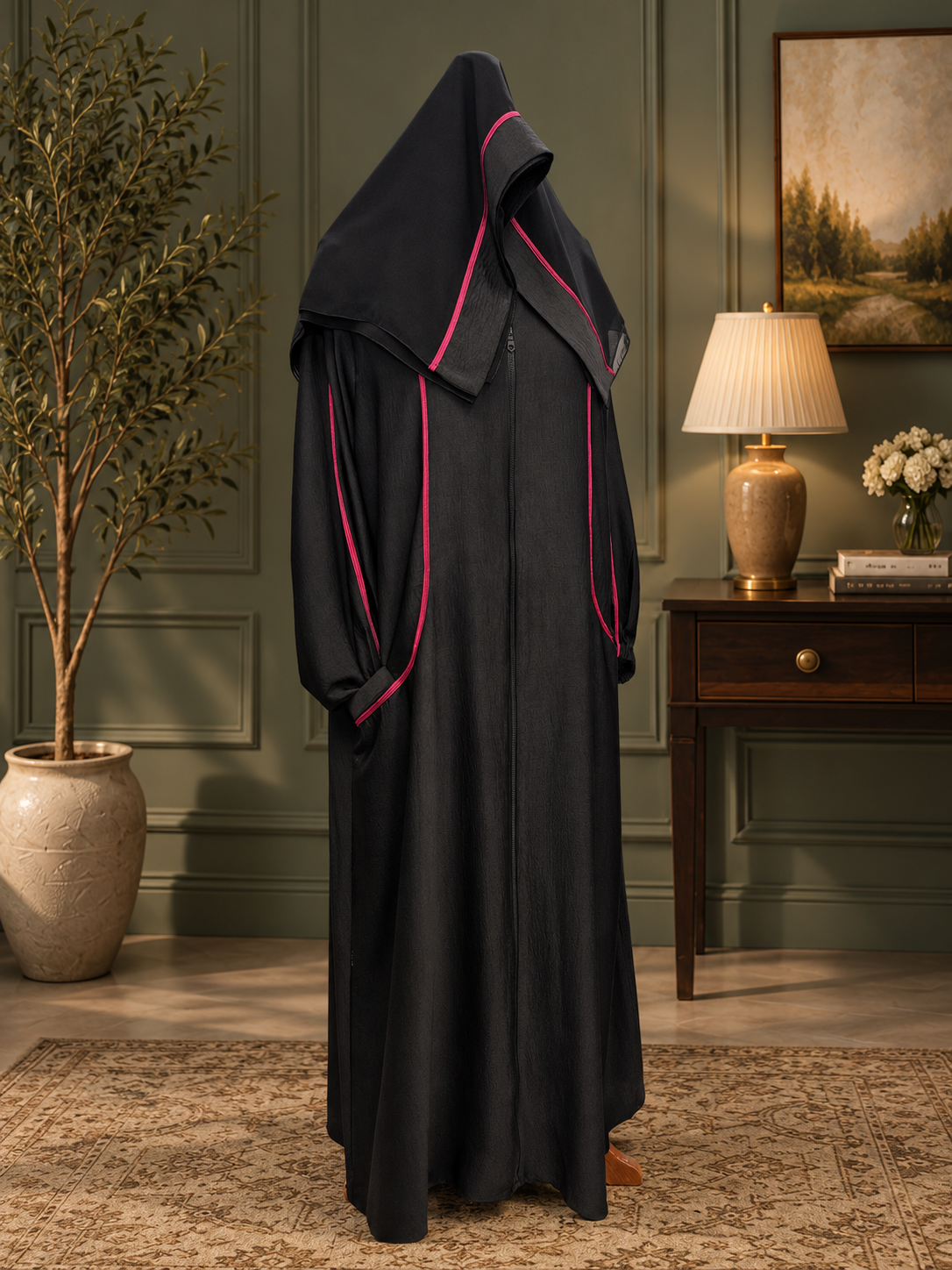 A1394 Hareer Maksoor Abaya