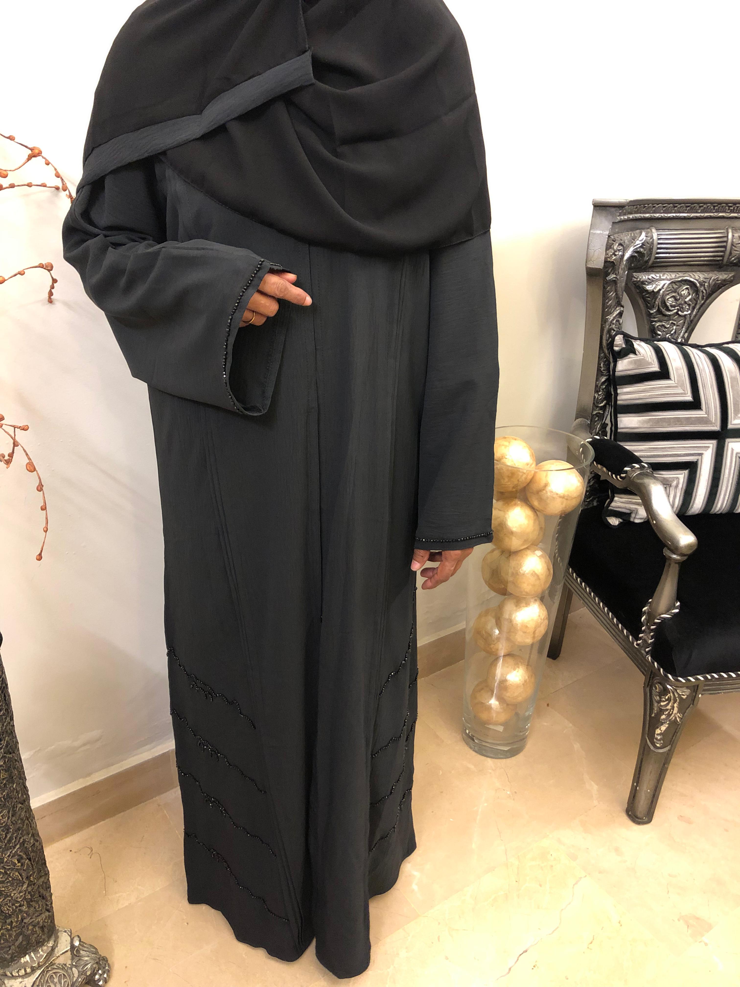SH A780 Denim Crepe Abaya ASAL Abayas