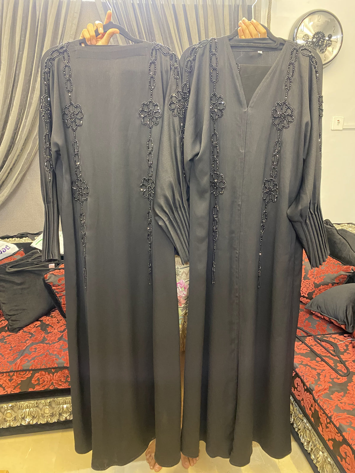 A1221 Korean Crinkle Nada Abaya
