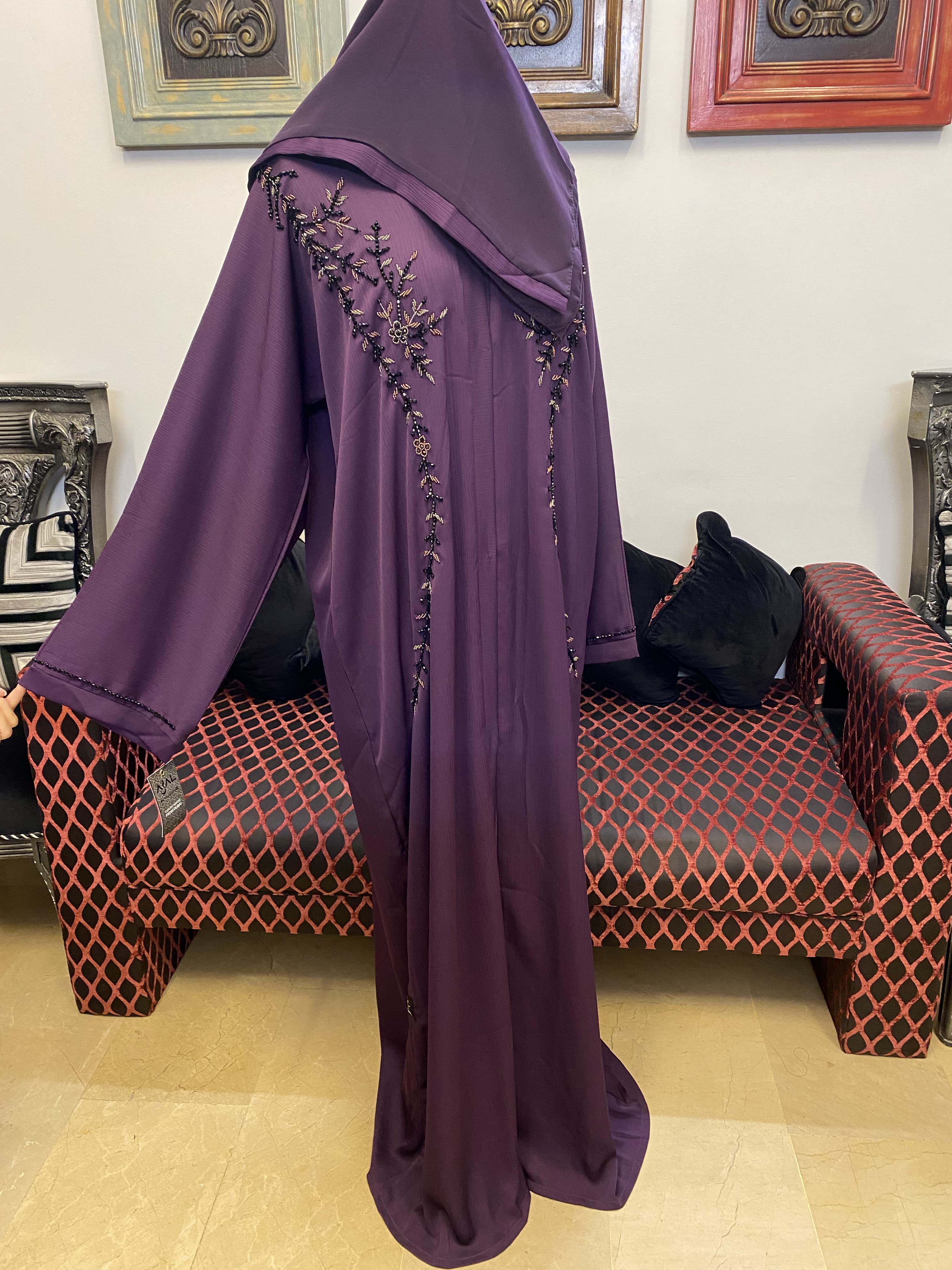 A1265 Crinkle Nada Abaya