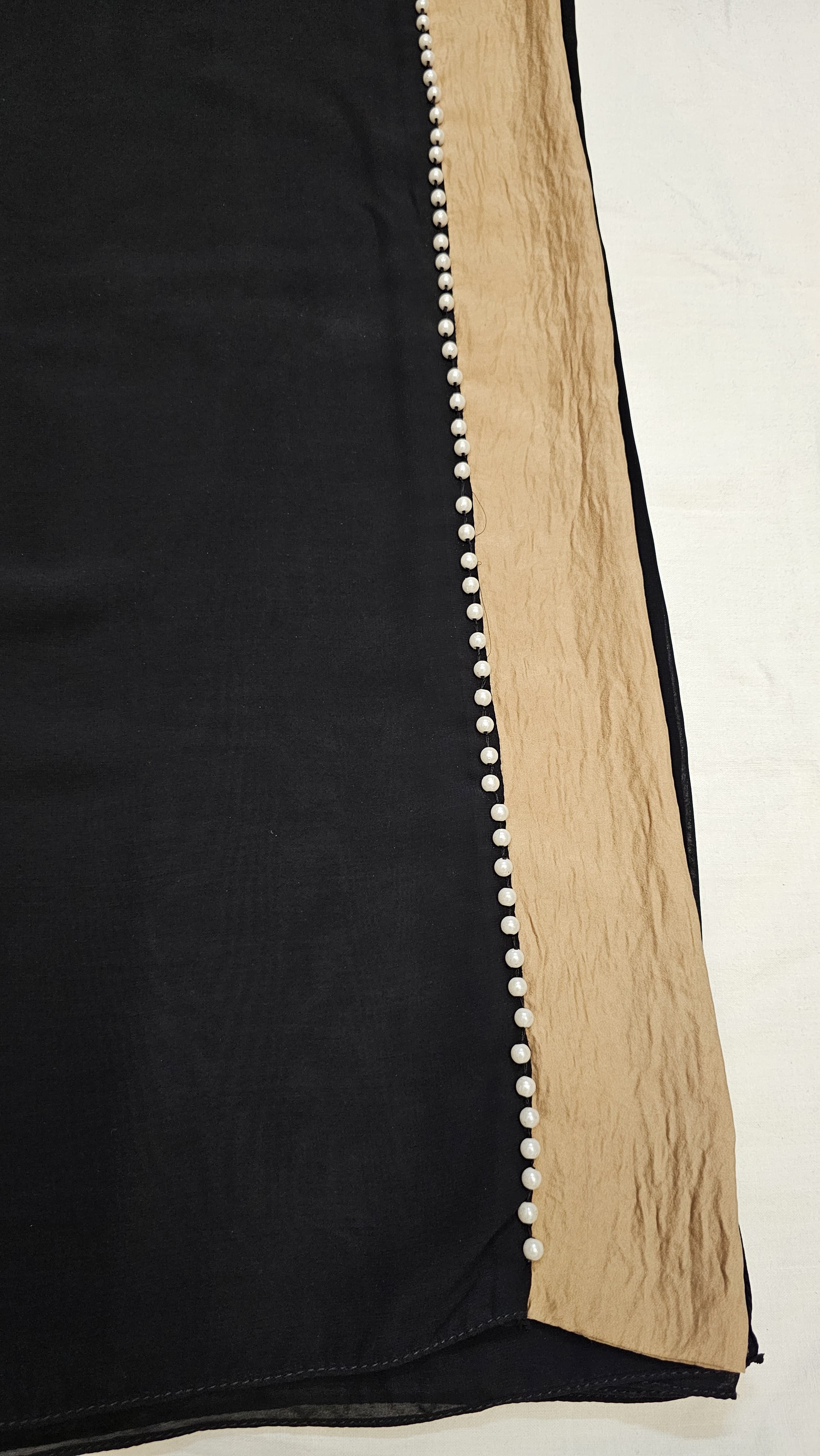 Black Chiffon Sheilah with Handwork