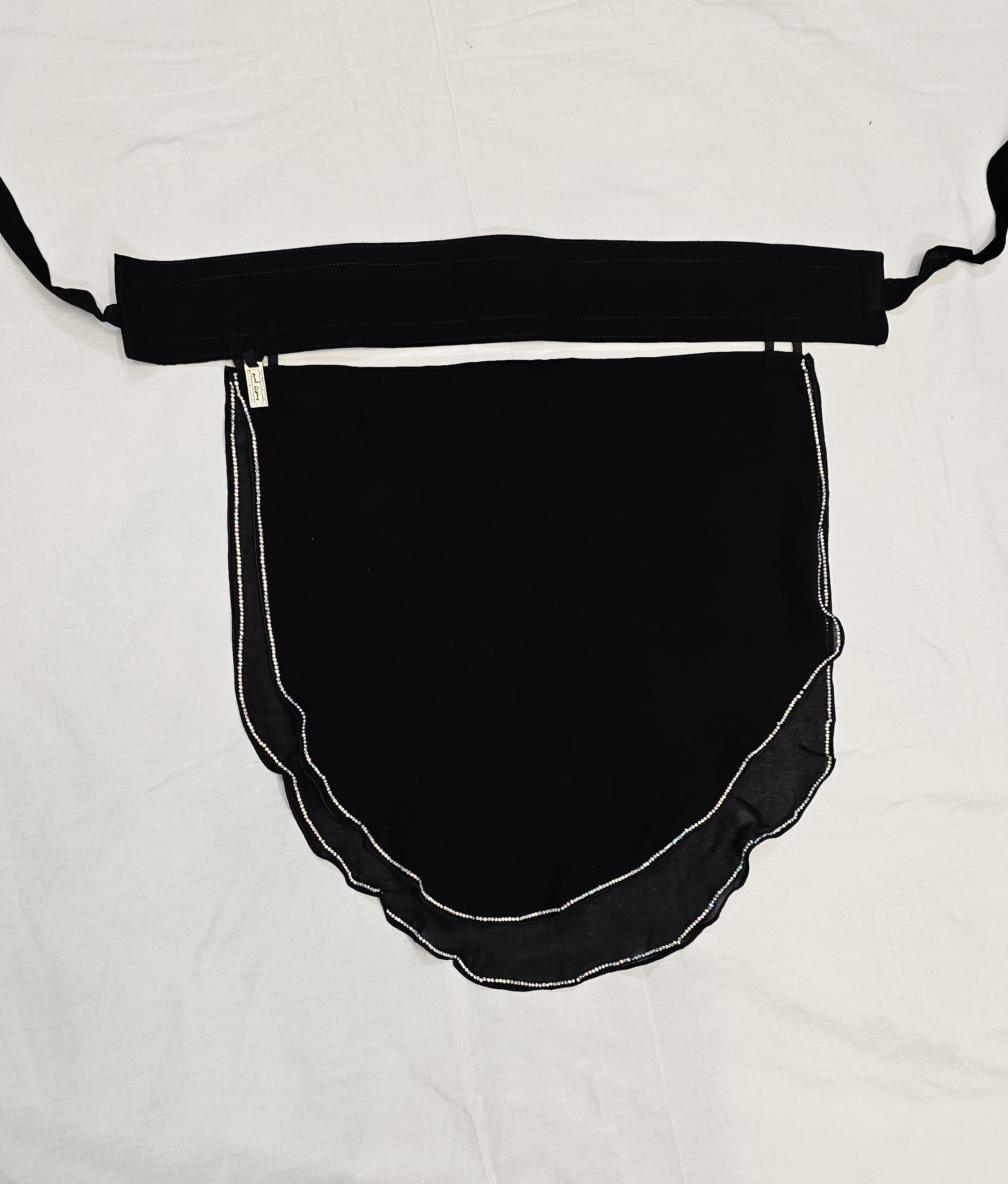 Double Frill Layer Naqaab with Stones & Logo