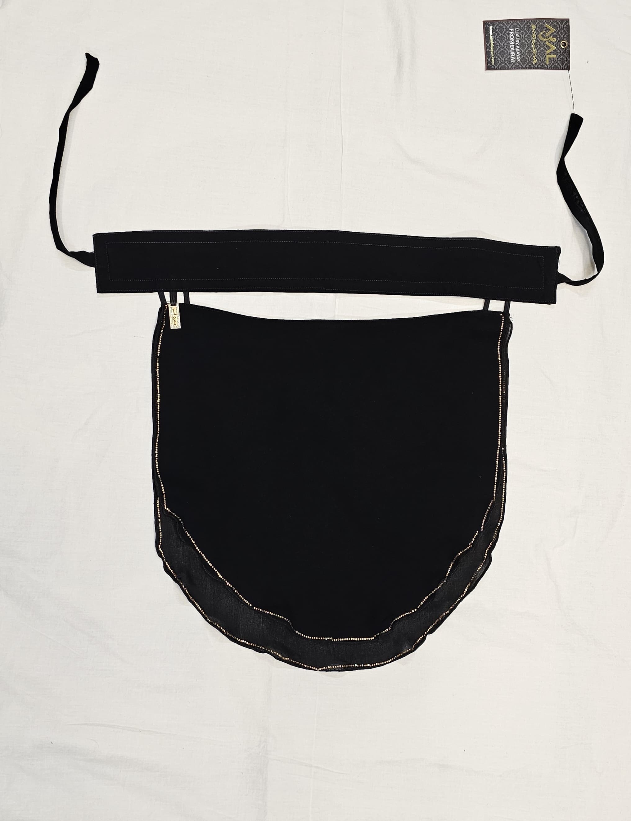 Double Frill Layer Naqaab with Stones & Logo