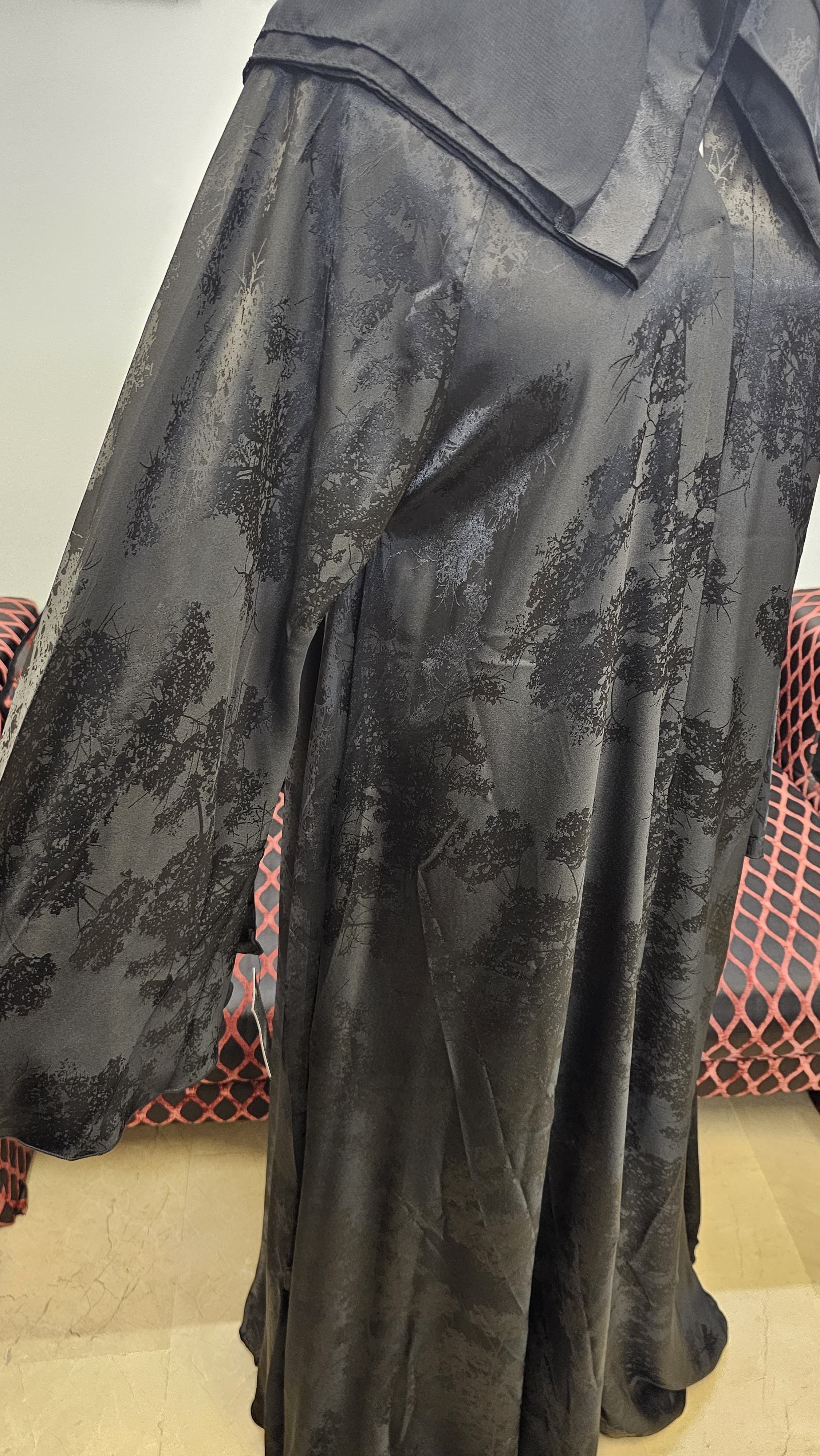 A1484 Self Viscose Abaya
