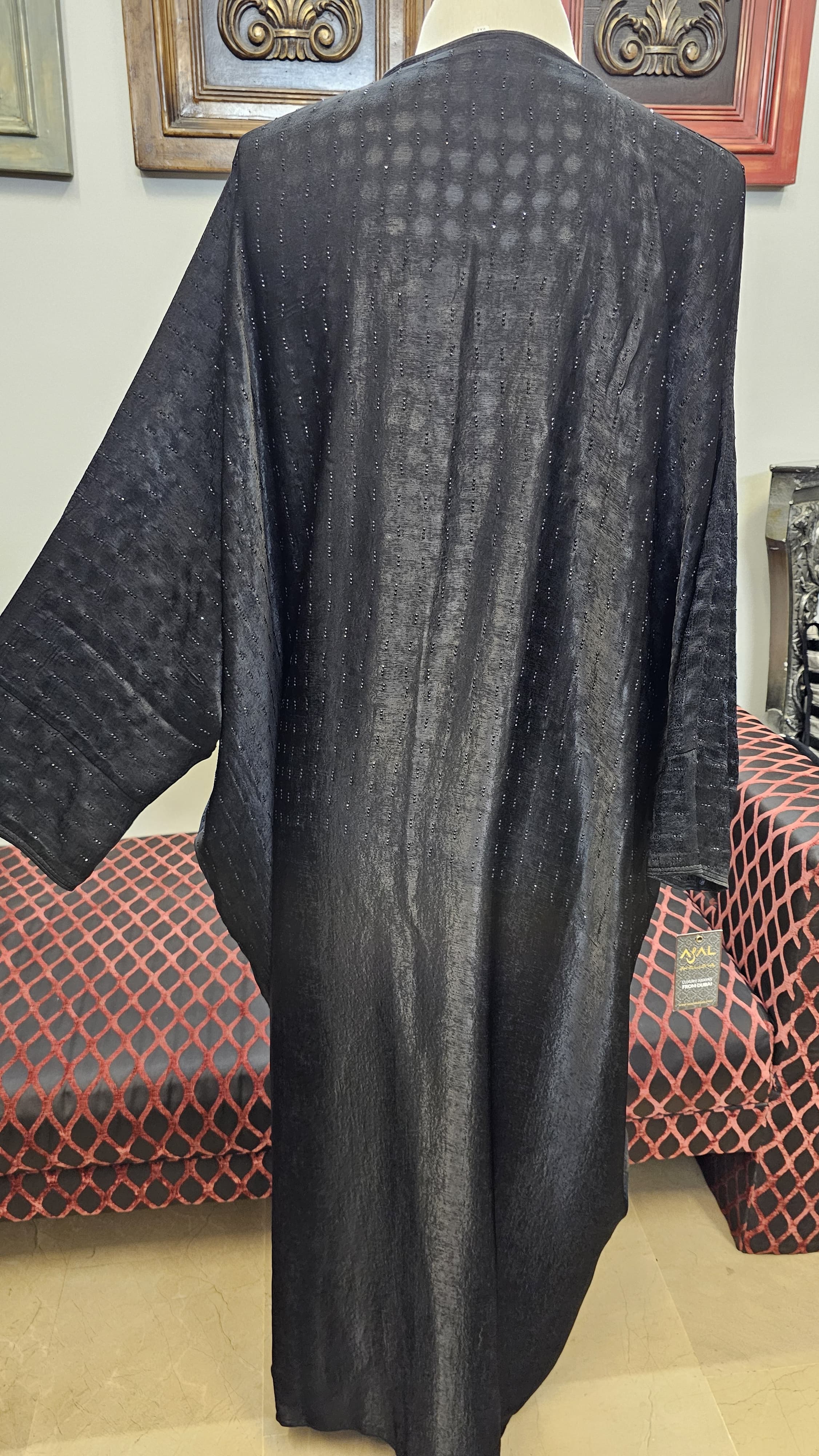 A1378 Shimmer Satin Abaya