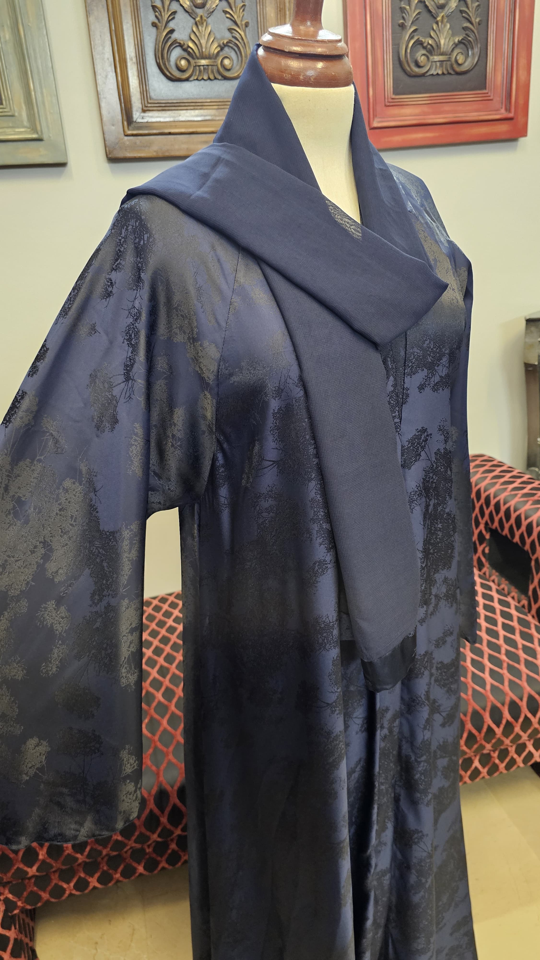 A1484 Self Viscose Abaya