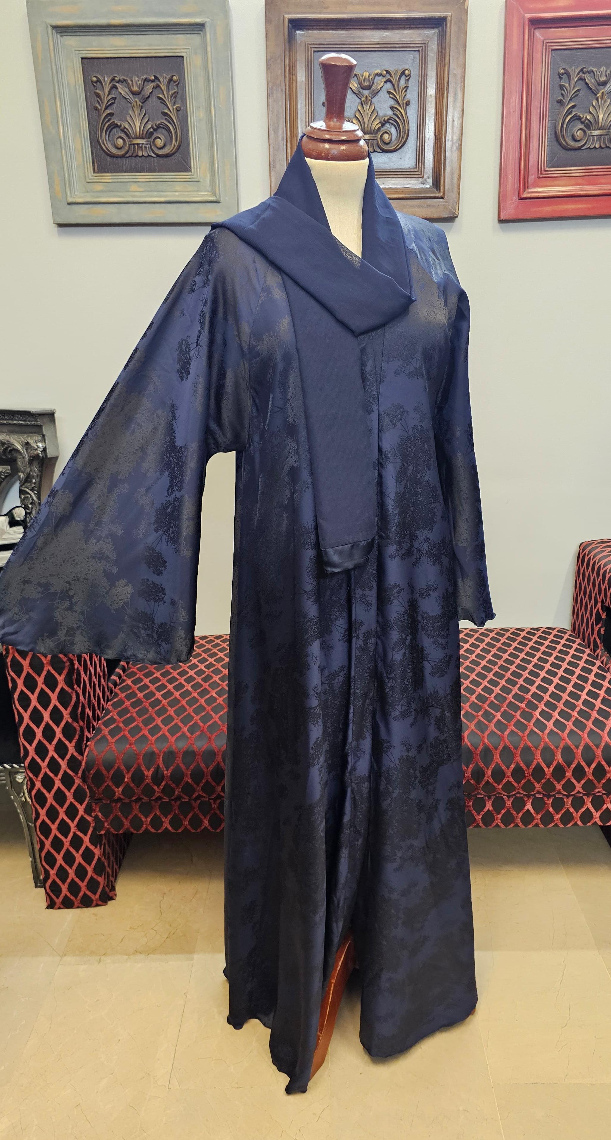 A1484 Self Viscose Abaya
