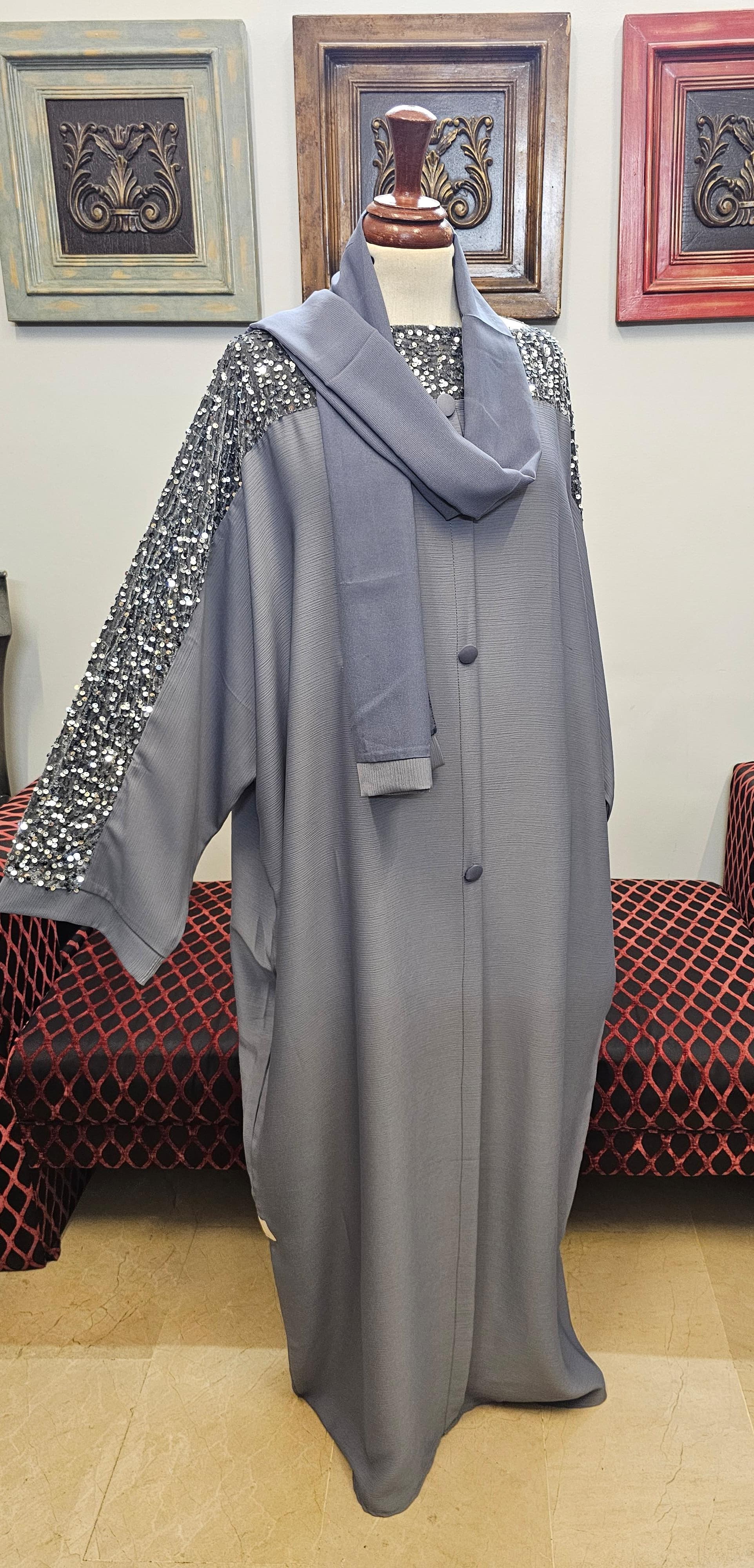 A1062 Crinkle Nada Abaya