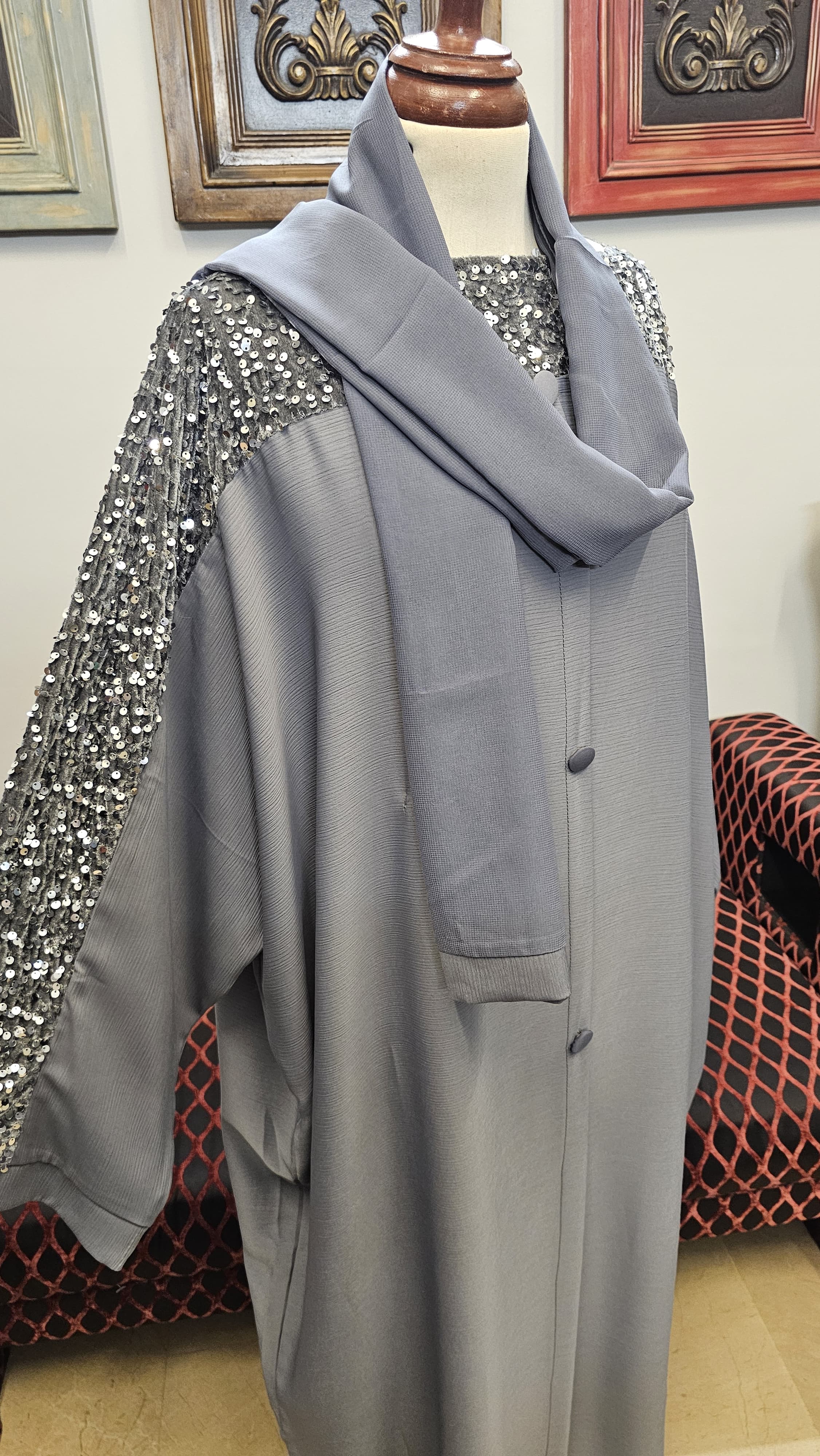 A1062 Crinkle Nada Abaya