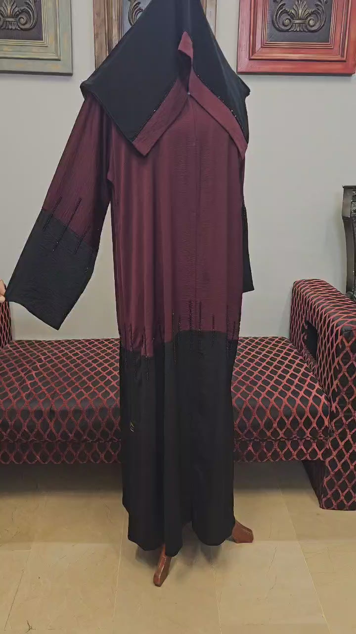 A1632 Hareer Maksoor Abaya