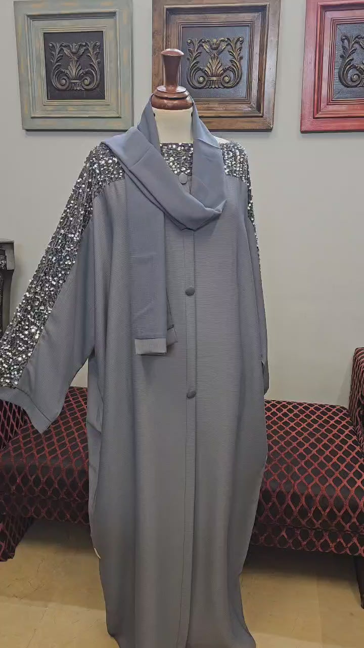 A1062 Crinkle Nada Abaya