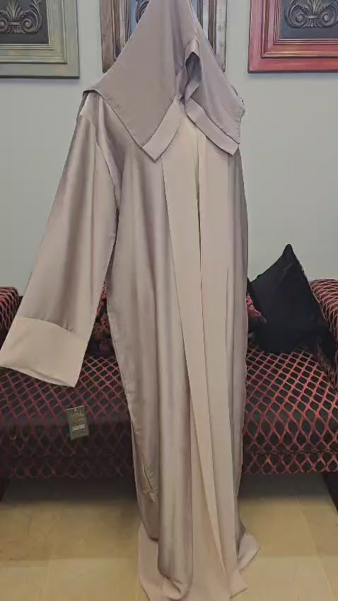 A1607C Crush Silk Abaya