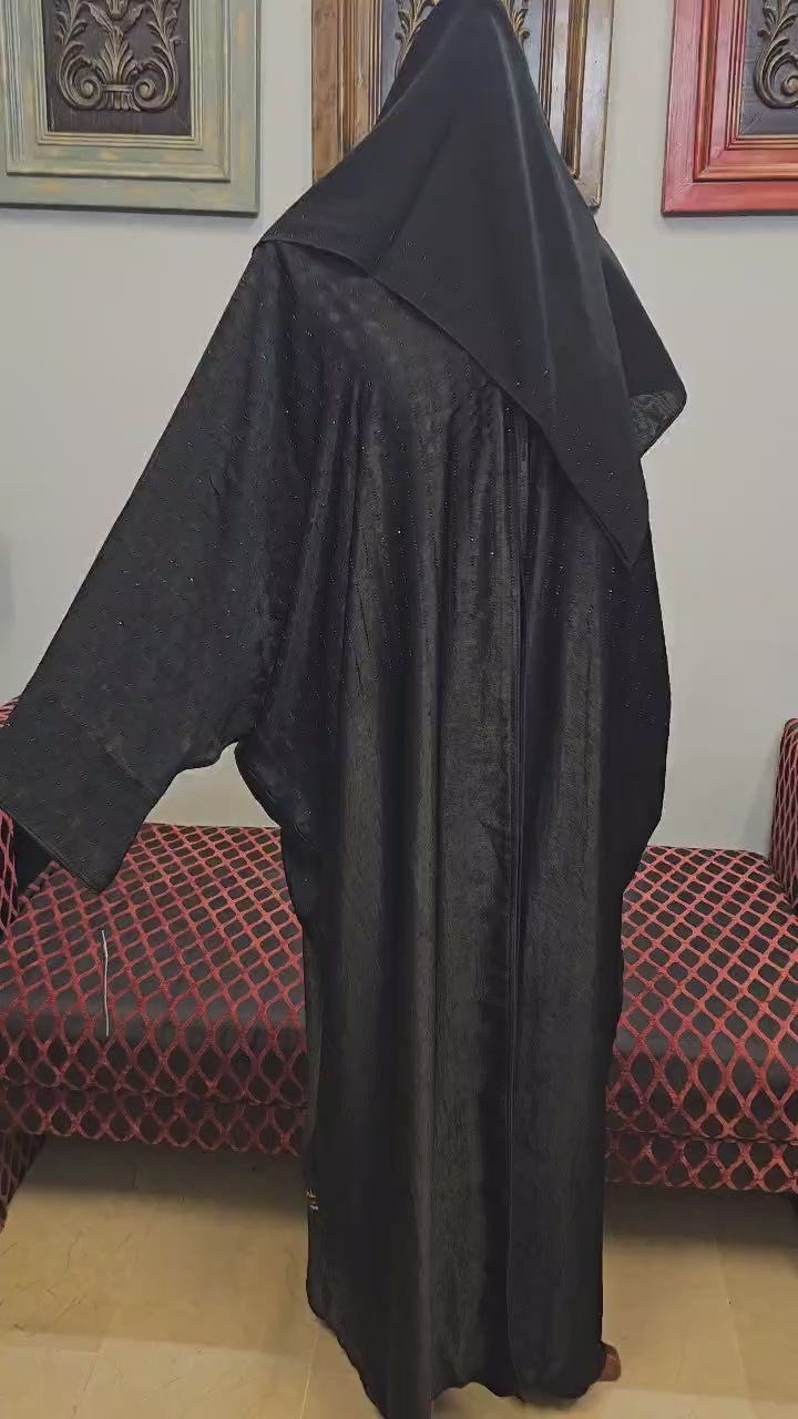 A1378 Shimmer Satin Abaya