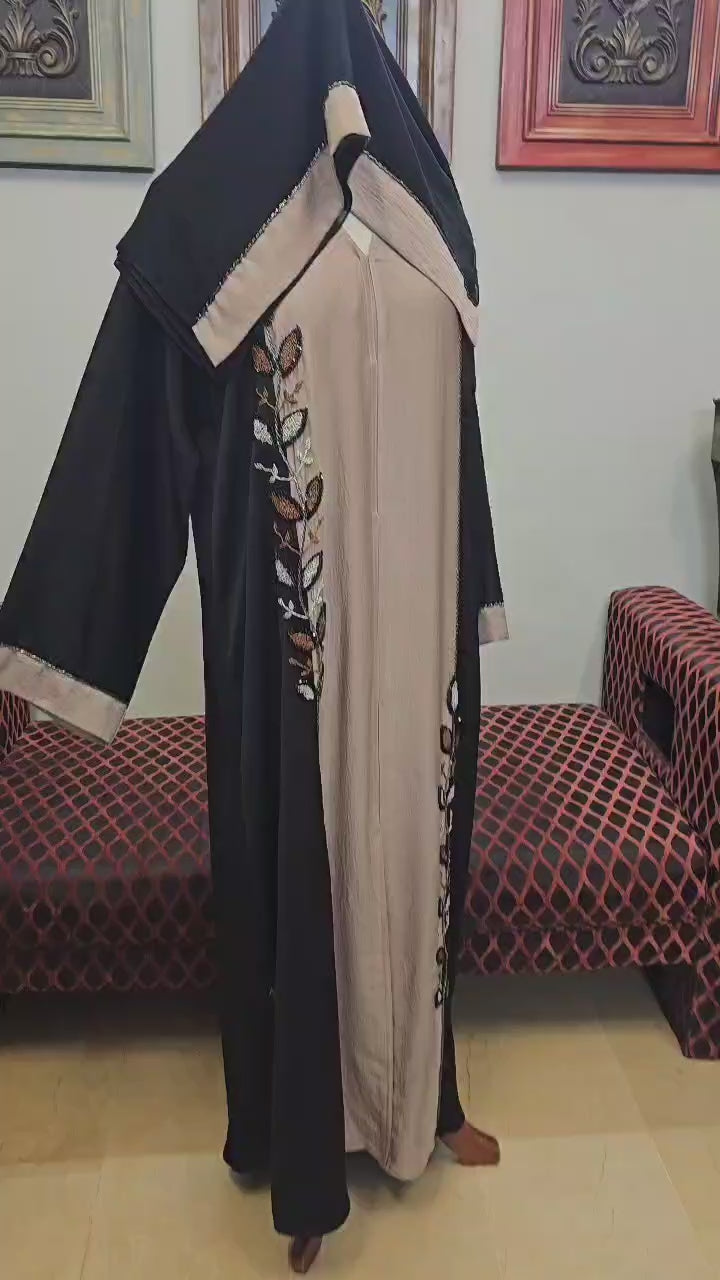 A1617 Hareer Maksoor Abaya