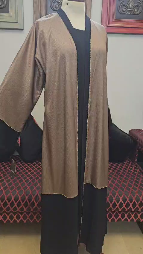 A1439 Shimmer Crinkle Abaya