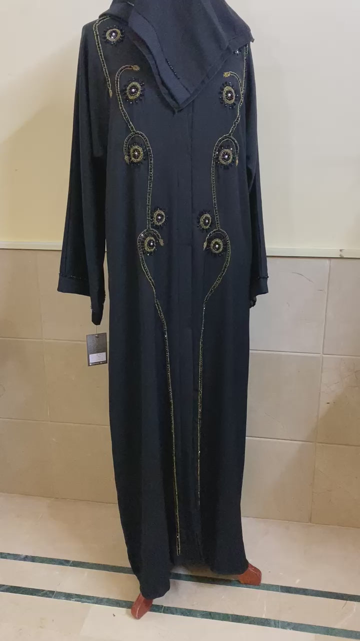 A845 Crinkle Nada Abaya