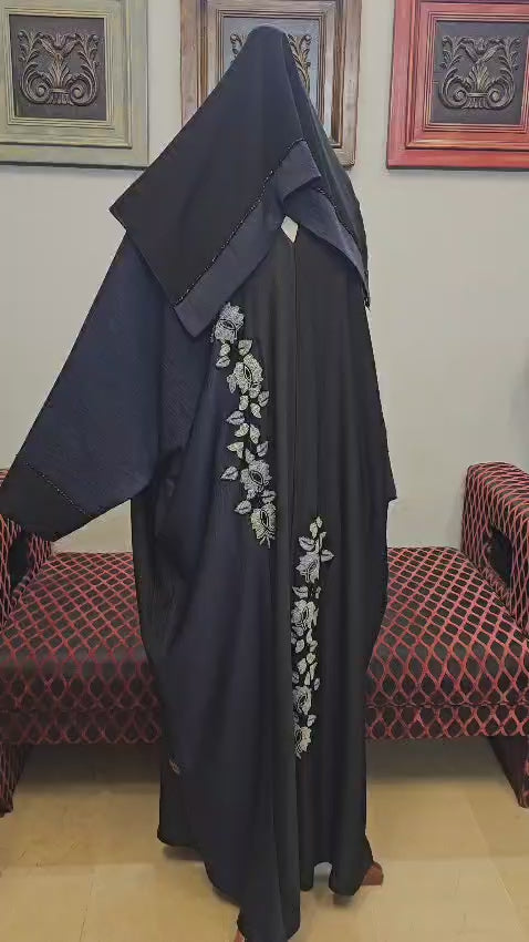 A1616 Hareer Maksoor Abaya