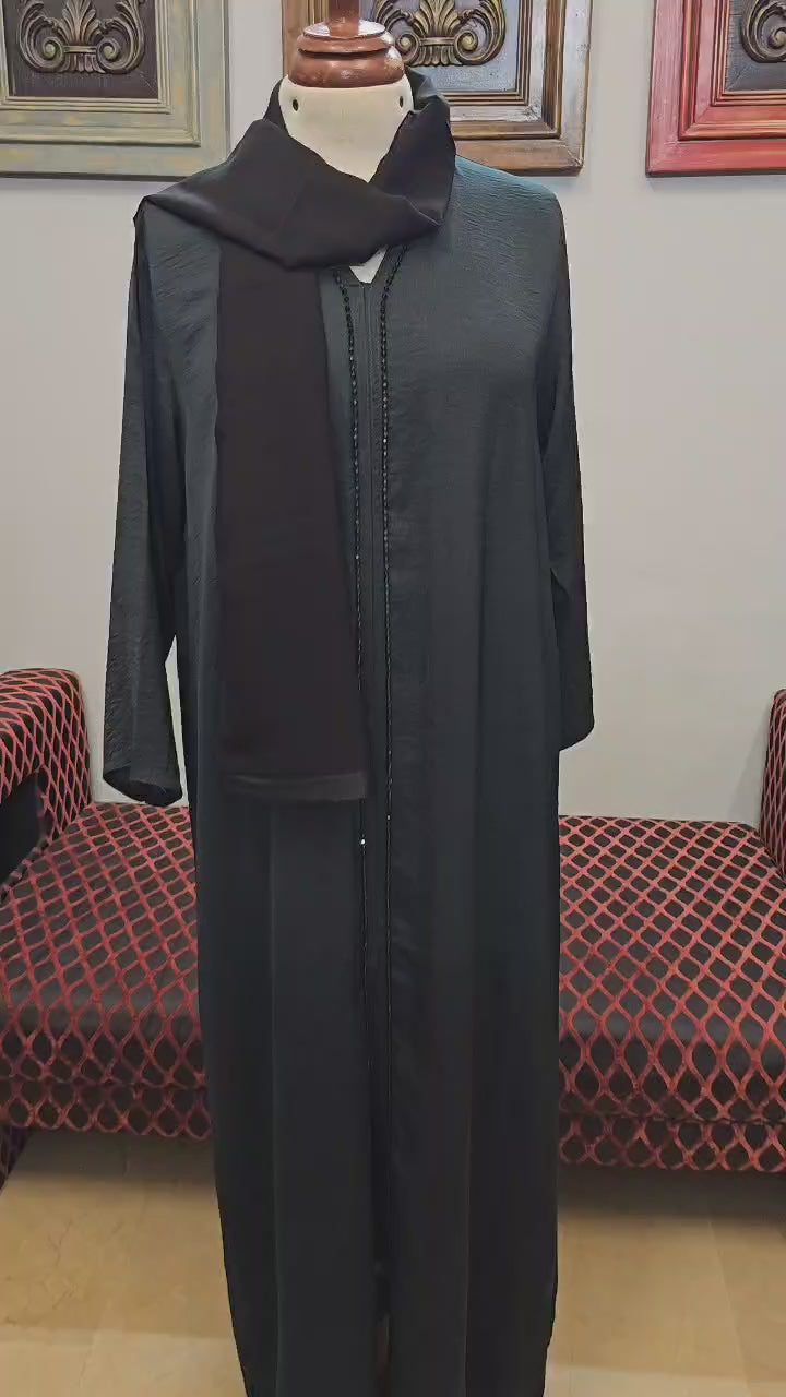 A1518 Hareer Maksoor Abaya