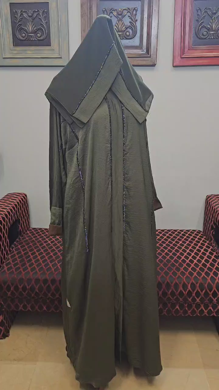 A1474 Hareer Maksoor Abaya