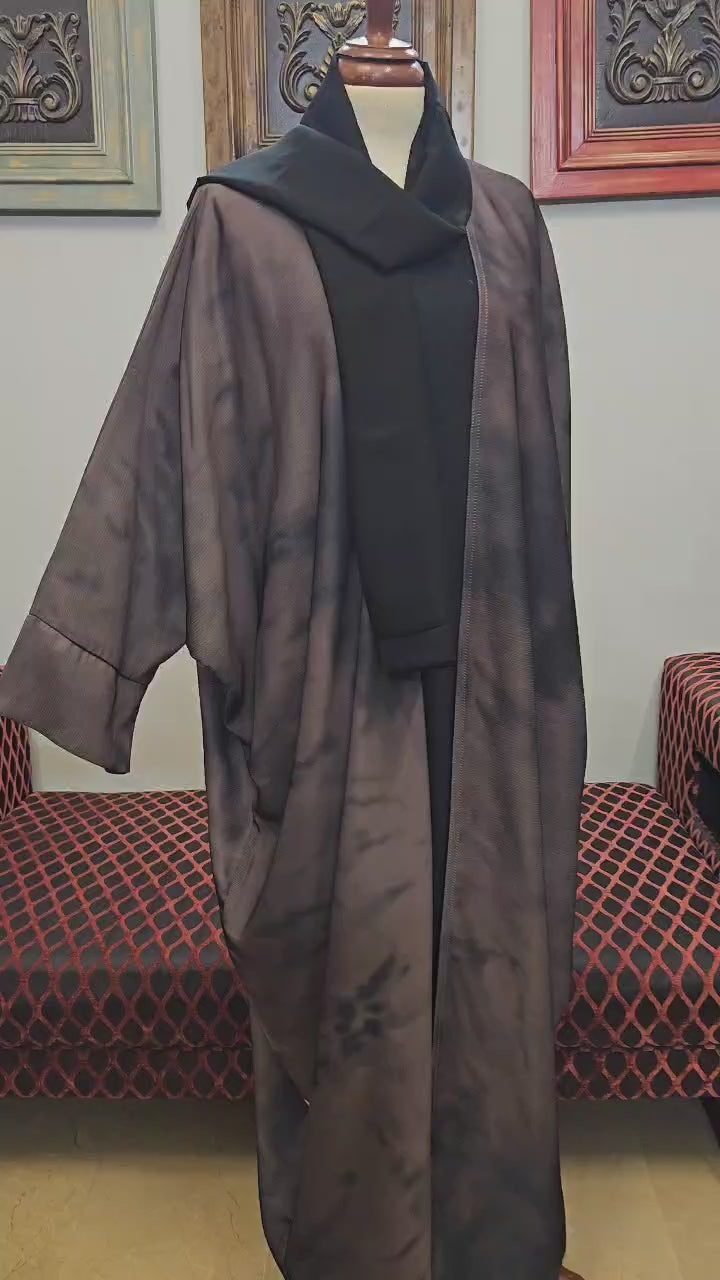 A1601 Tie Dye Crinkle Abaya
