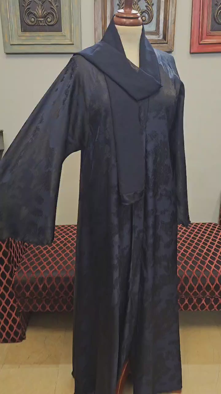 A1484 Self Viscose Abaya