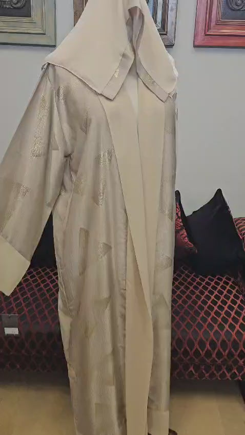 A1607B Velvet Satin Abaya