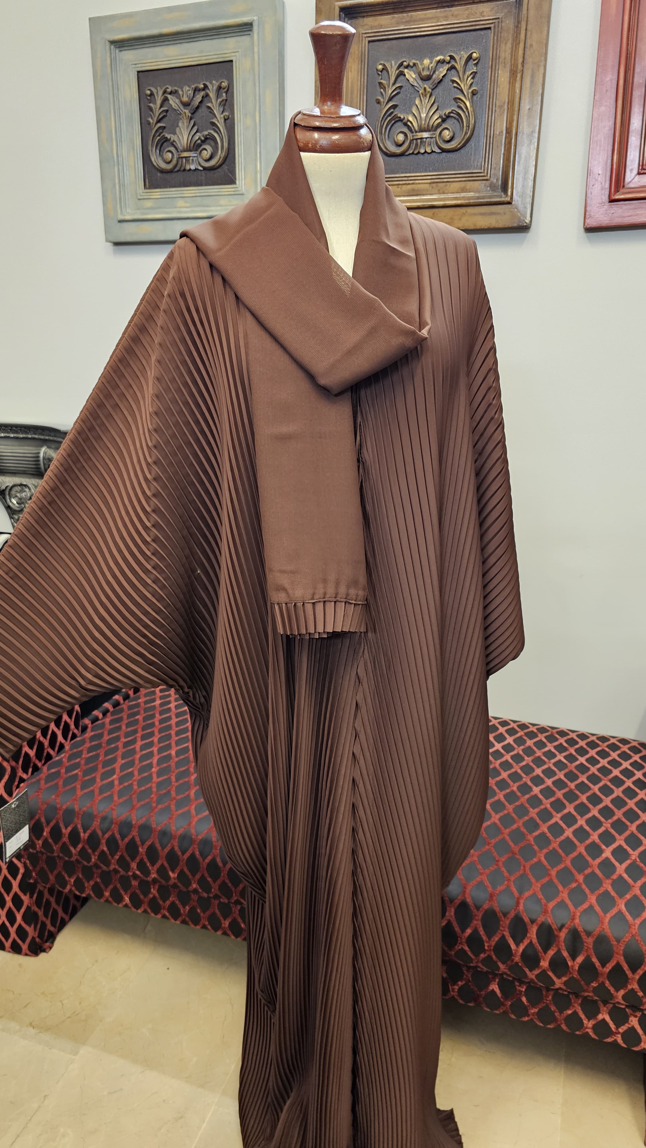 A1003 Pleated Farasha Abaya