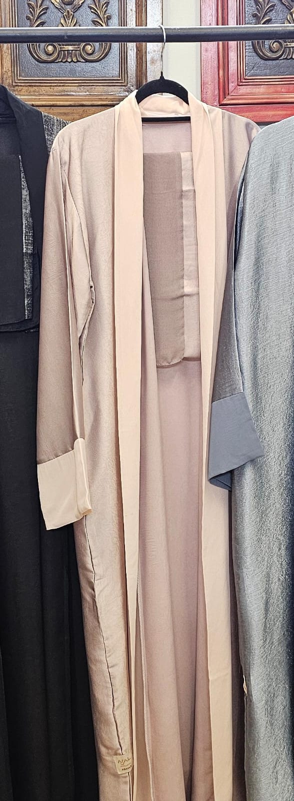 A1607C Crush Silk Abaya