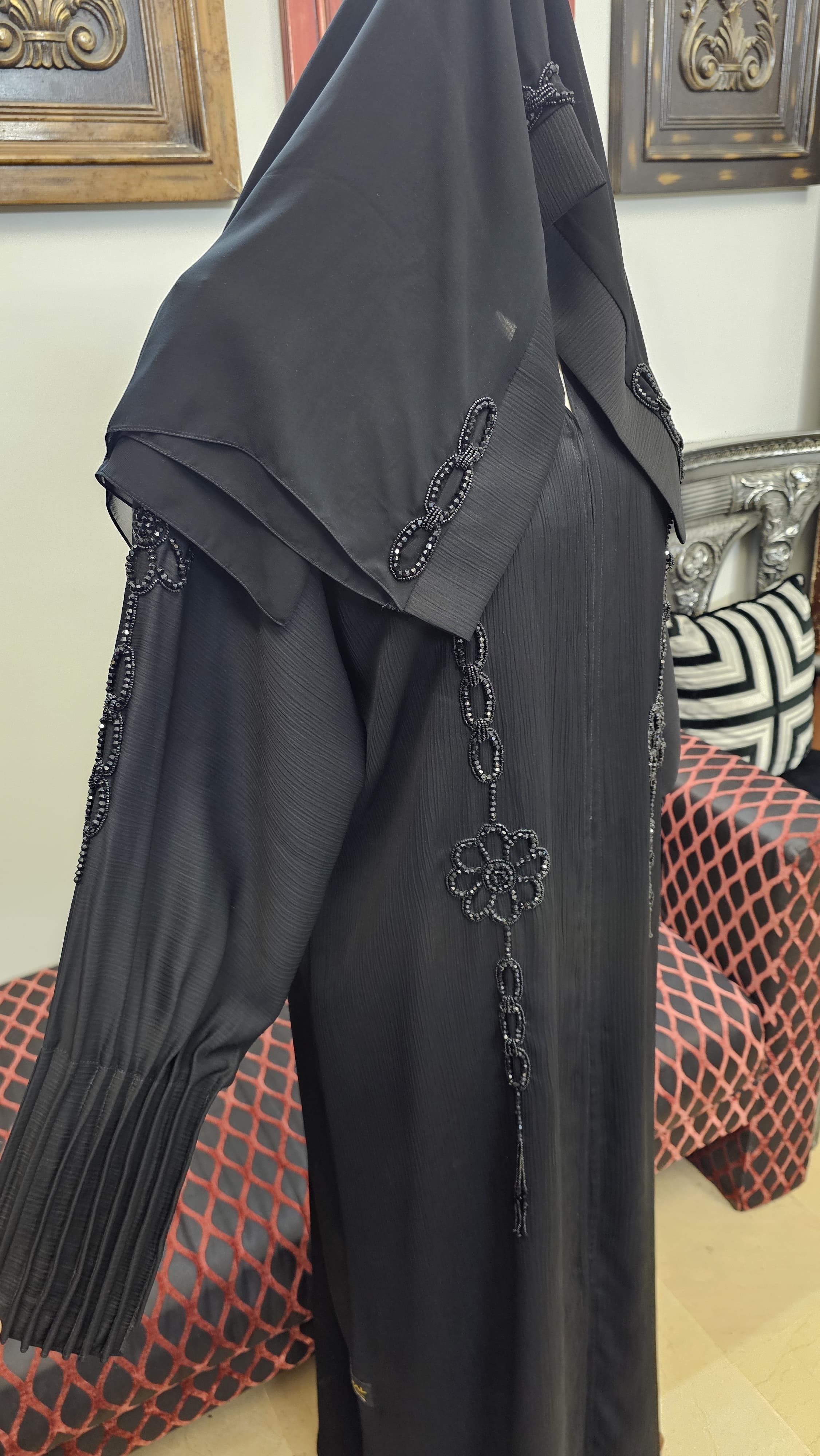 A1221 Korean Crinkle Nada Abaya