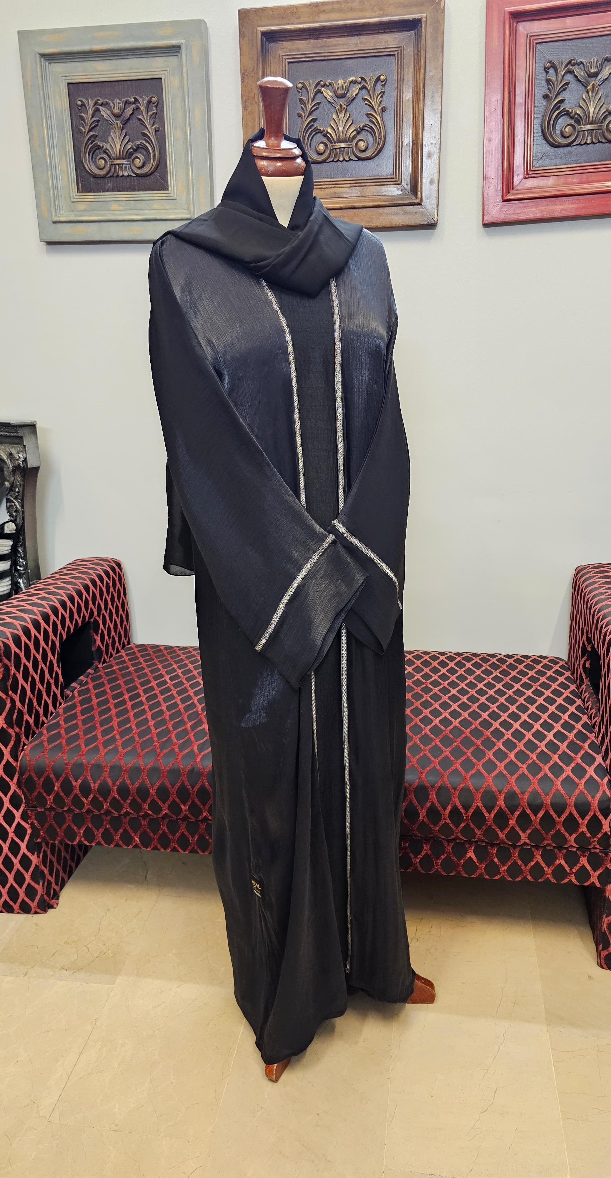 A1602 Rose Organz Abaya