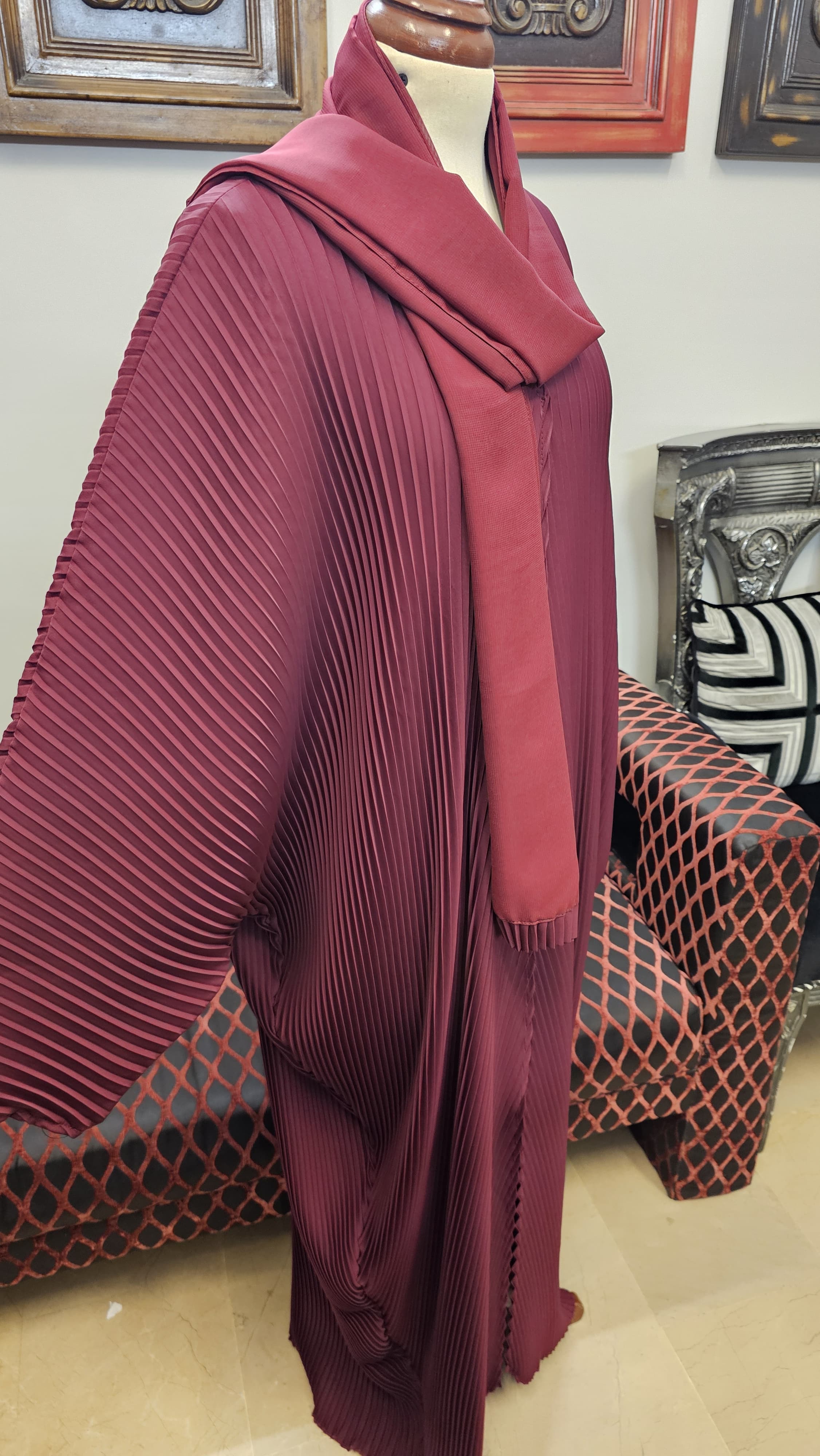 A1003 Pleated Farasha Abaya