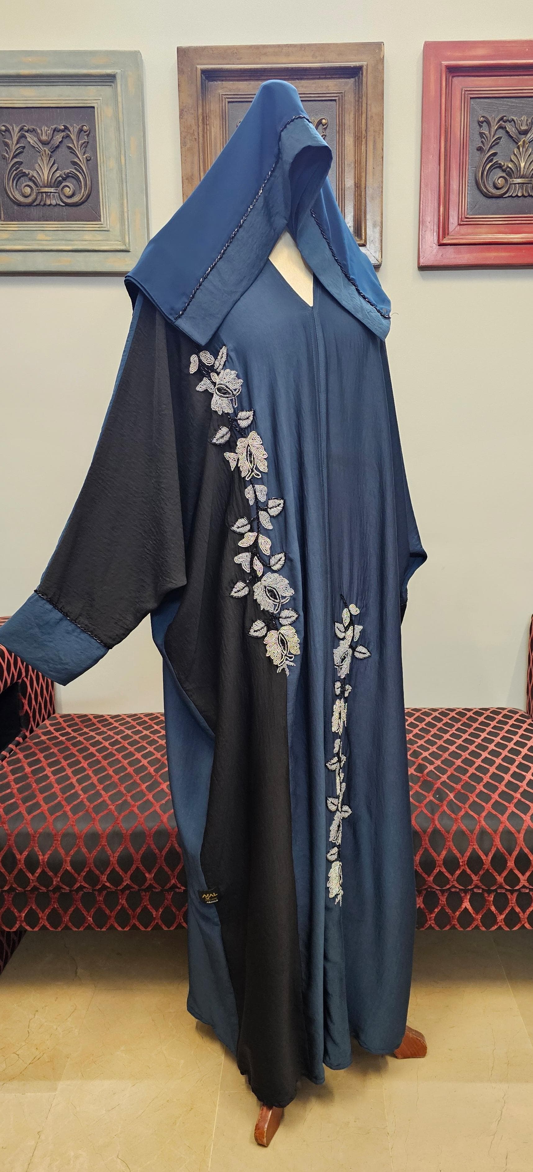 A1616 Hareer Maksoor Abaya
