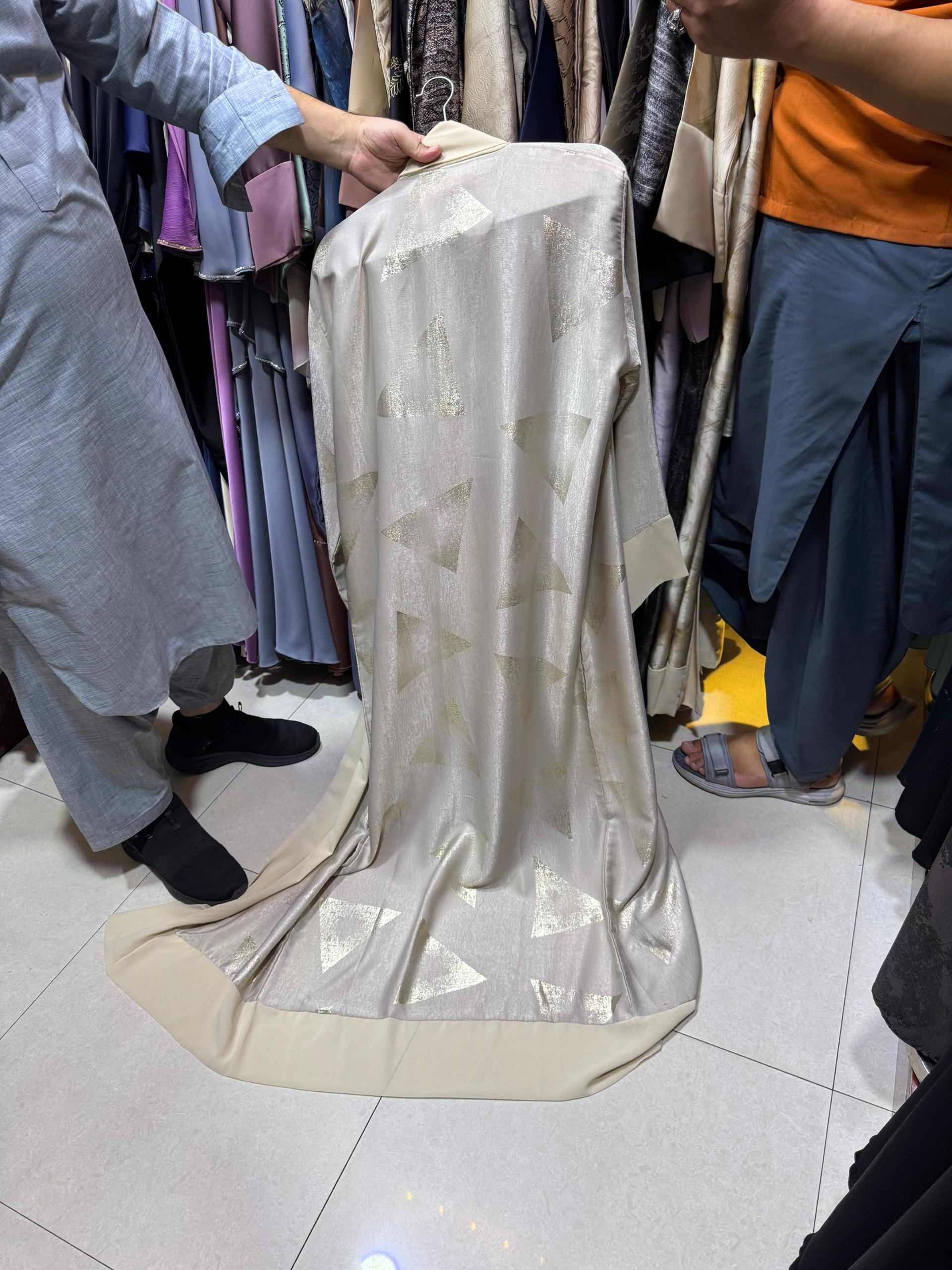 A1607B Velvet Satin Abaya