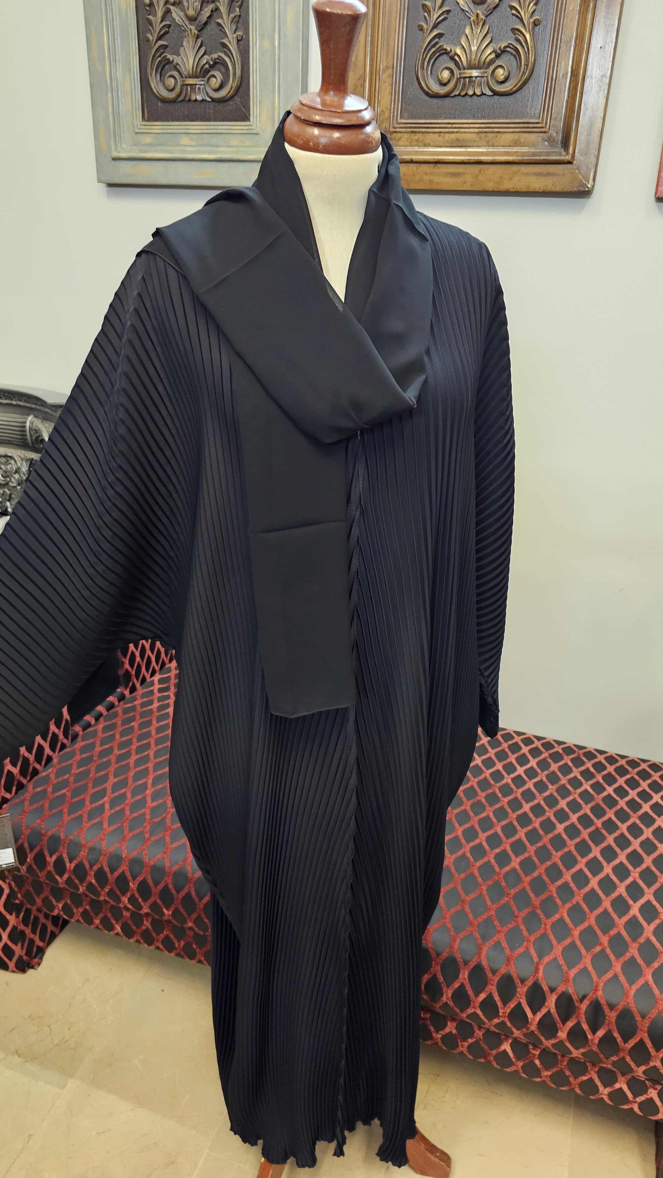A1003 Pleated Farasha Abaya