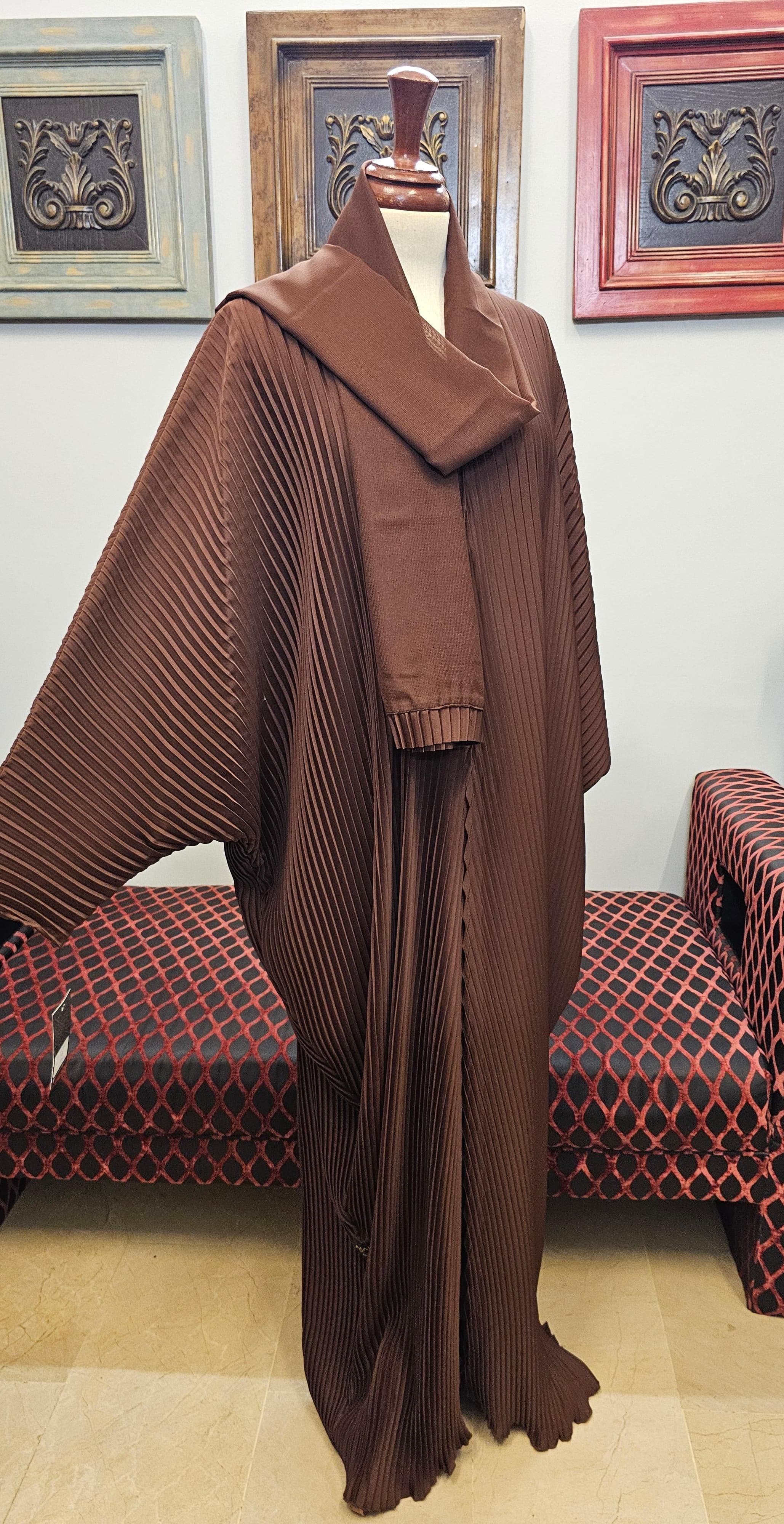 A1003 Pleated Farasha Abaya