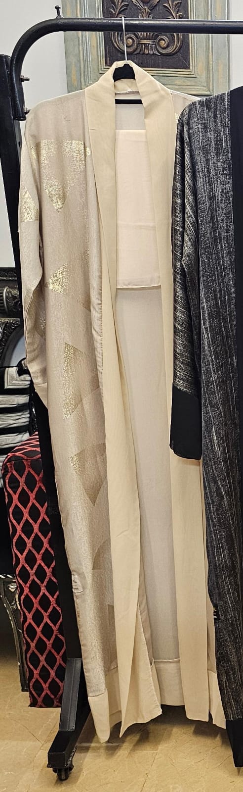 A1607B Velvet Satin Abaya