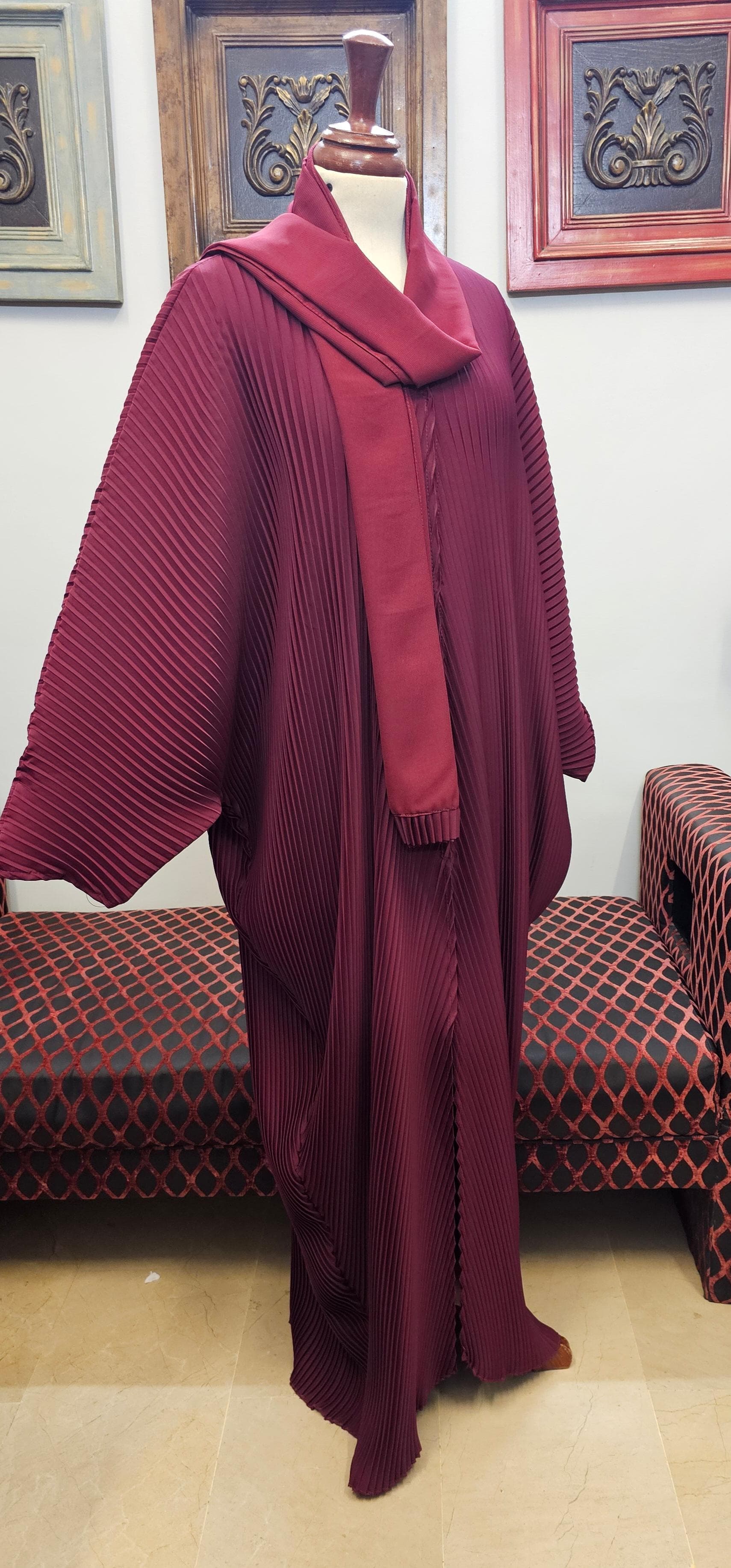 A1003 Pleated Farasha Abaya