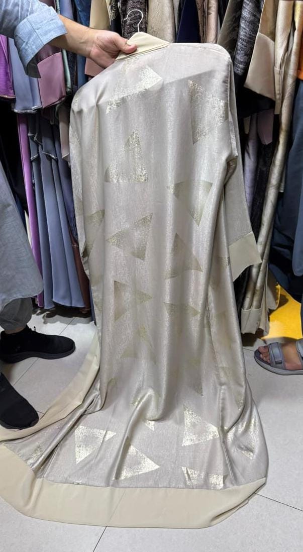 A1607B Velvet Satin Abaya